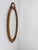 Brown Mid-Century Modern Italian Handcrafted Oval Cane and Bamboo Mirror in the style of Albini, 1960s For Sale - Image 8 of 15