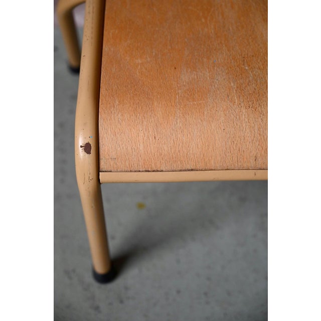 Beige Vintage Beige Tubular Nursery School Chair, 1960s For Sale - Image 8 of 11
