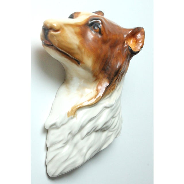 Vintage Lassie Hollywood's Dog Actor/ Figurine Wall Mount For Sale - Image 4 of 6