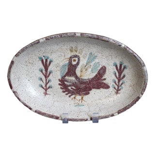 Vintage French Ceramic Tray by Gustave Reynaud. 1960s For Sale