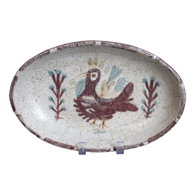 Vintage French Ceramic Tray by Gustave Reynaud. 1960s For Sale