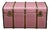Pink Curved Mail Trunk, 1920s For Sale