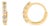 Contemporary Natural Diamond Huggie Hoop Earrings in 18k Yellow Gold- A Pair For Sale