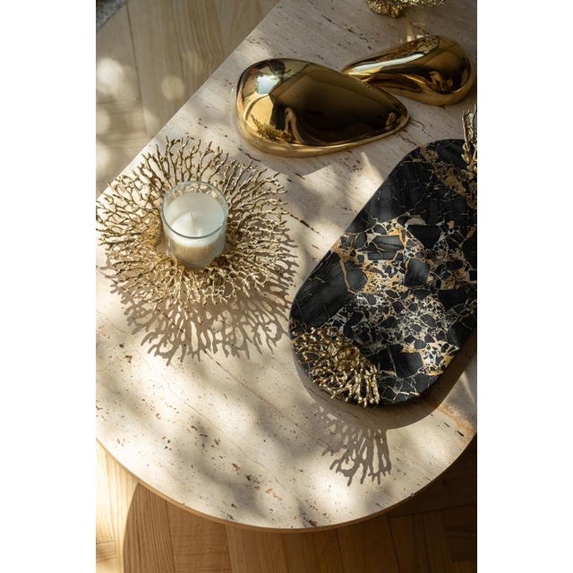 Maris Polished Brass Candleholder by Maeve For Sale - Image 6 of 8