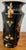 Chinoiserie Vintage Limoges-Style Black & Gold Porcelain Vase - Hollywood Regency For Sale - Image 3 of 11