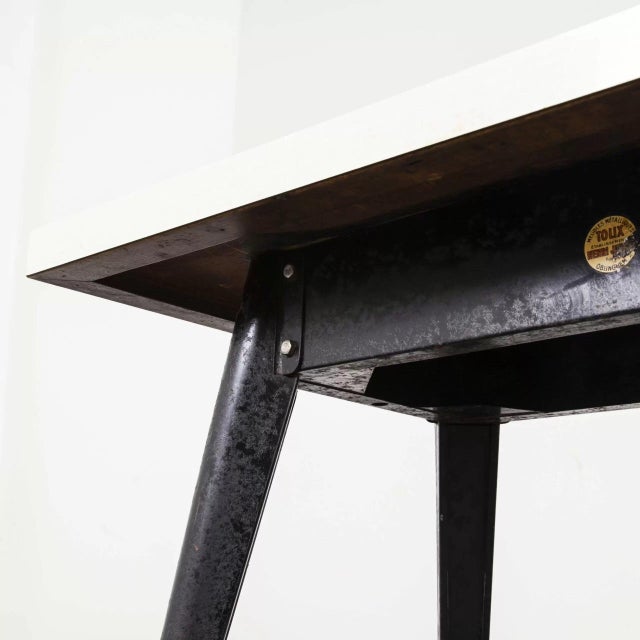 1950s Vintage French T55 Dining Table from Tolix, 1950s For Sale - Image 5 of 10