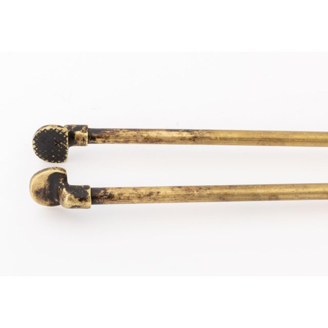Group of Five Federal Style Brass Fireplace Tools For Sale - Image 15 of 15