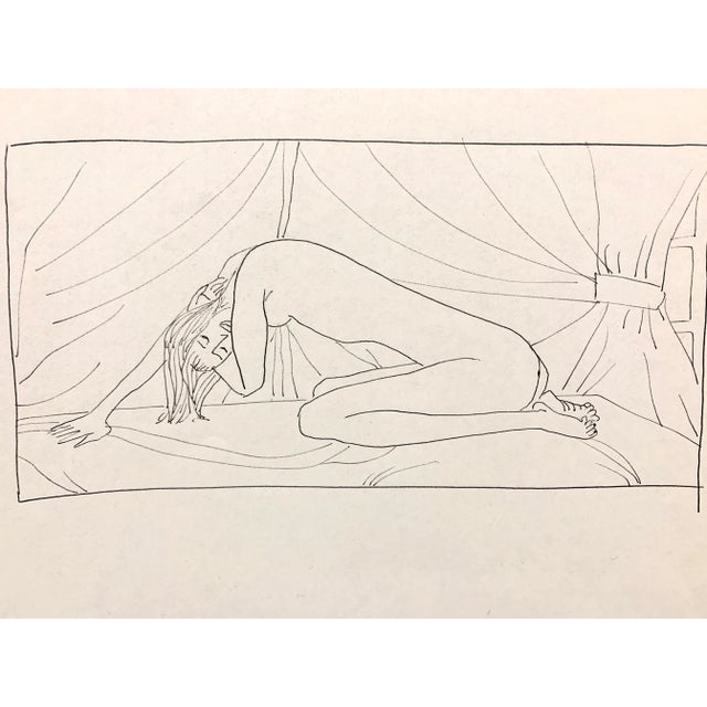 Donald Stacy "On Knees" c.1950s Ink on paper 8.5"x11" unframed Unsigned Came from artist estate Donald Stacy (1925-2008)...