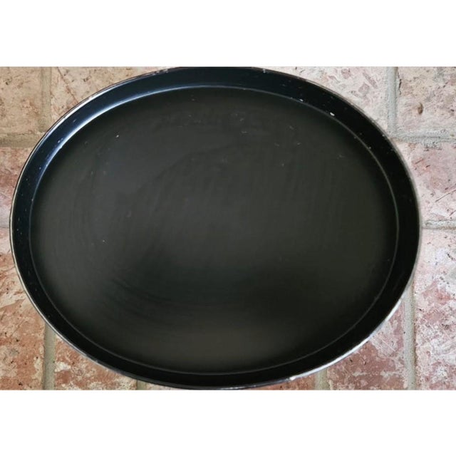 Black Vintage Map of the Americas North and South America Black Metal Wastebasket Bin For Sale - Image 8 of 8
