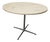 Mid-Century Danish Metal and Faux Marble Table, 1970s For Sale
