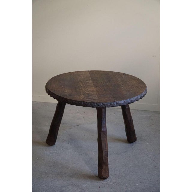Mid-Century Modern Swedish Carved Wabi Sabi Coffee Table in Pine, 1960s For Sale - Image 11 of 13