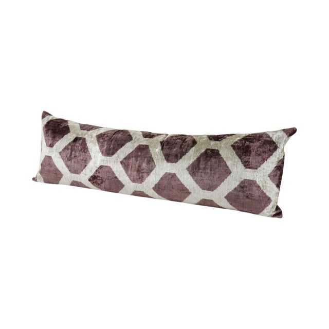 Textile Ikat Velvet Bedding Pillow Covers - Set of Three 16'' X 24'' 16'' X 50'' For Sale - Image 7 of 12