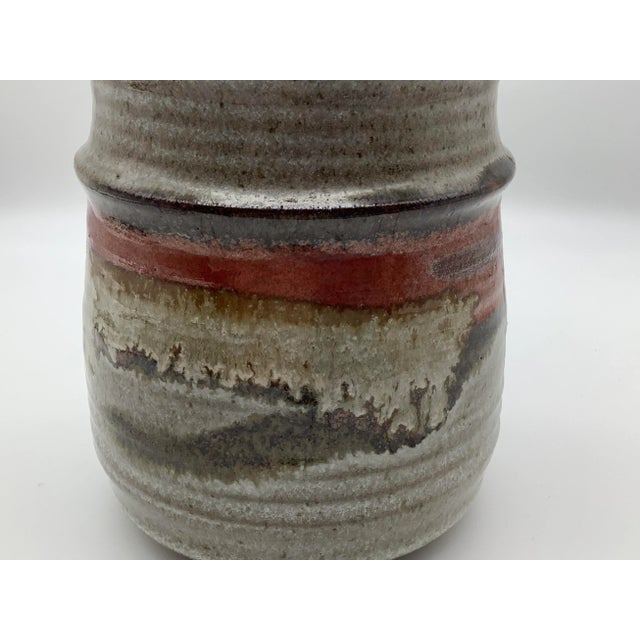 Mid 20th Century Mid 20th Century Vintage Stoneware Glazed Vase For Sale - Image 5 of 13