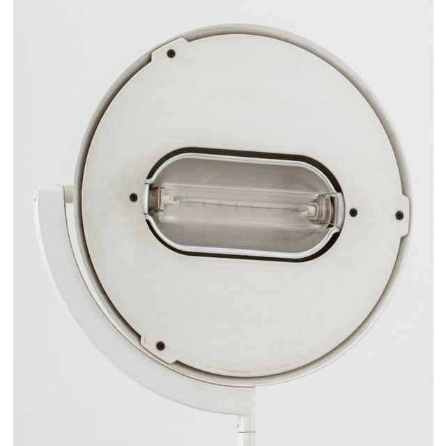 Postmodern White Enameled Metal Floor Lamp For Sale - Image 4 of 6