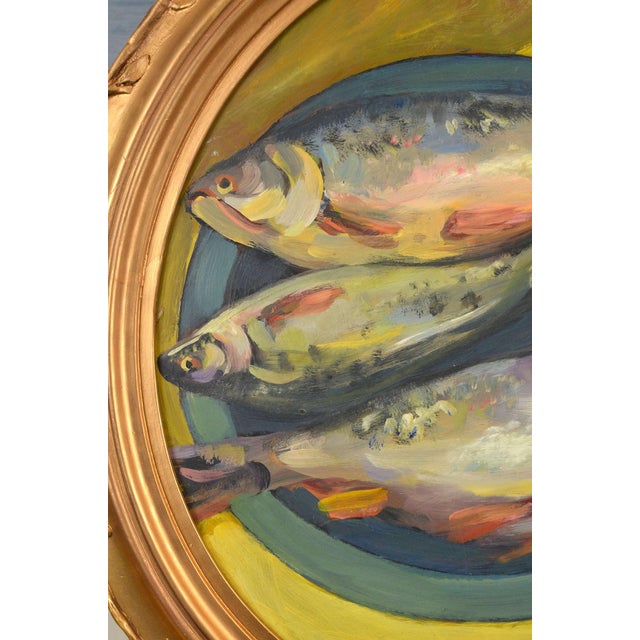 Early 21st Century Natalia Bessonova, Still Life with Fish, 2016, Oil on Cardboard, Framed For Sale - Image 5 of 7