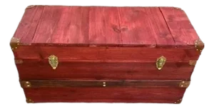 Steamer Trunk in Barn Red