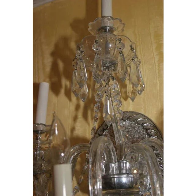 English Cut Glass Tier Style 6-Arm Sconces - A Pair For Sale - Image 4 of 8