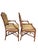 Palecek Palecek Pavilion Rattan Armchairs, Pair, Custom Greek Key Fabric, Hollywood Regency Style For Sale - Image 4 of 12