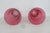 Glass Pink Flash Optic Glass Footed Vases Pair of 2 Mid Century Modern Style 5078b For Sale - Image 7 of 13