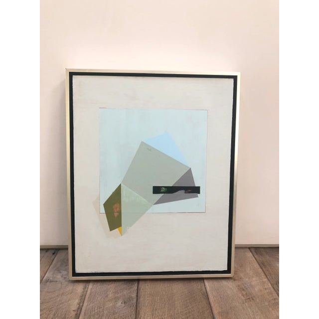 Contemporary Geometric Abstract Painting Framed For Sale - Image 13 of 13
