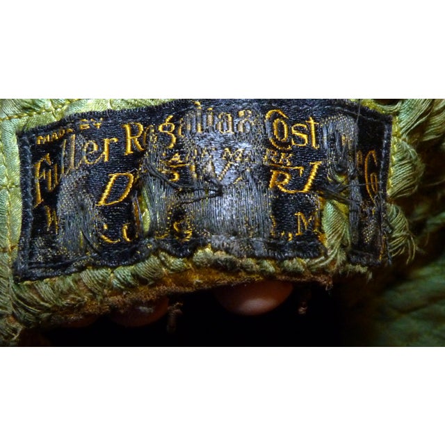 Late 20th Century 19th Century Knights Templar Velvet Collar With Quilted Moss Silk & Metallic Fringe Passementerie For Sale - Image 5 of 5