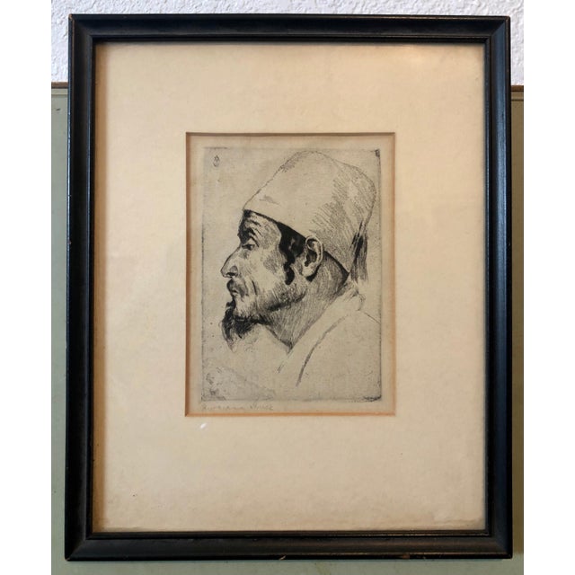 Hermann Struck, German Artist Impressionist Etching Judaica Jewish Sephardic Jewish Bezalel Era, c.1920's For Sale In Miami - Image 6 of 6