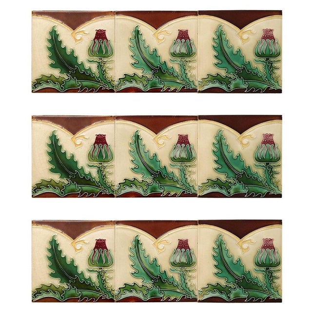 Antique Green Tile, 1920s For Sale - Image 11 of 11