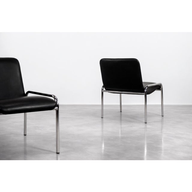 Vintage Minimalist Chrome Armchairs from Thonet, 1970s, Set of 2 For Sale - Image 17 of 18