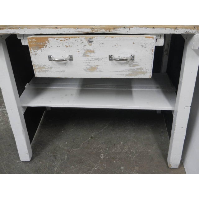 Fir and Metal Cash Register Counter, 1980 For Sale - Image 10 of 14