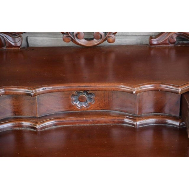 Chestnut Late 20th Century Rococo Revival Style Mahogany Vanity For Sale - Image 8 of 8