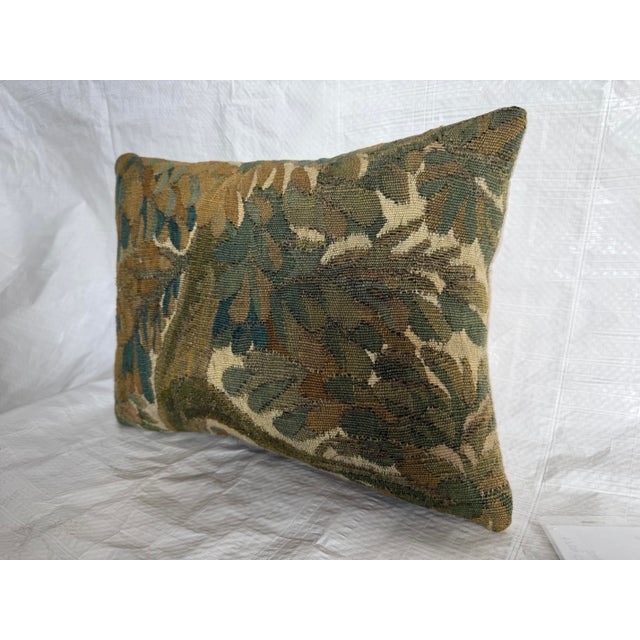 Baroque 17th Century Flemish Verdure Tapestry Pillow For Sale - Image 3 of 7