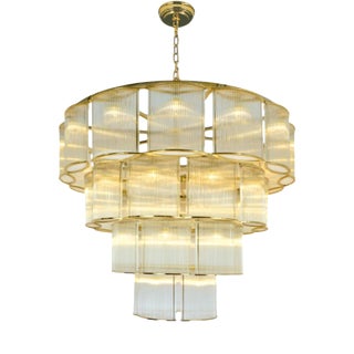 Collection Nettuno Chandelier in Metal and Glass by Jago For Sale