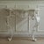 Console Table with Openwork Metal Frame and Scrollwork Ornamentation For Sale - Image 11 of 11
