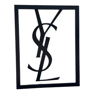 Large 1980s Yves St. Laurent Ysl Standing Logo Advertisement Decor For Sale