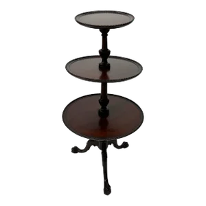 Mahogany Chippendale Style 3 Tier Dumbwaiter