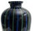 Beautiful Murano glass vase. The vase is black decorated with green and blue vertical lines. Created in 1970s. Very good...