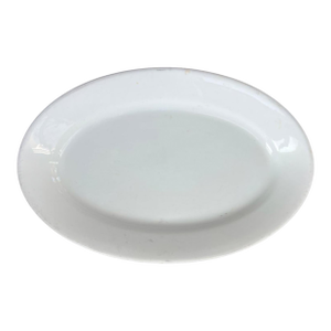 Large Early 20th Century u.s.q.m.c. White Ironstone Serving Platter 1920