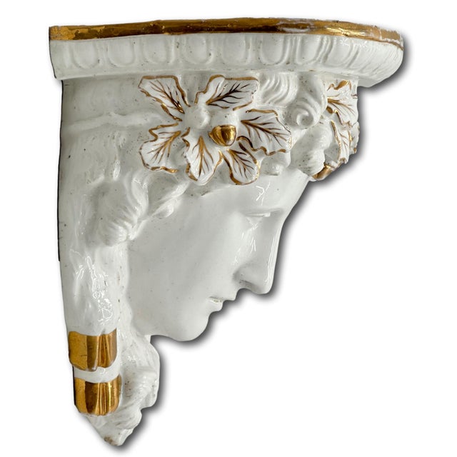 Mid 19th Century Beautiful Antique Victorian Neoclassical Era Paris Hard Paste Porcelain Wall Hanging Shelf - Circa Mid 19th Century For Sale - Image 5 of 18