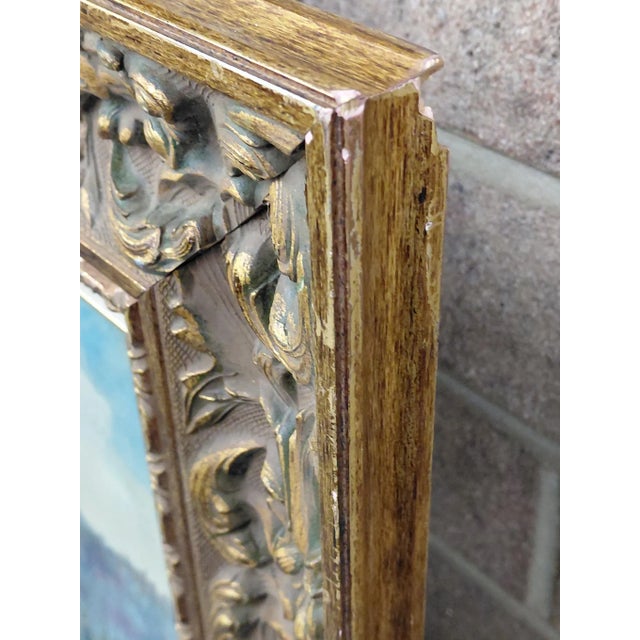 Framed Signed Charles Reiffel "Alpine Serenade" Oil on Wood For Sale - Image 10 of 11