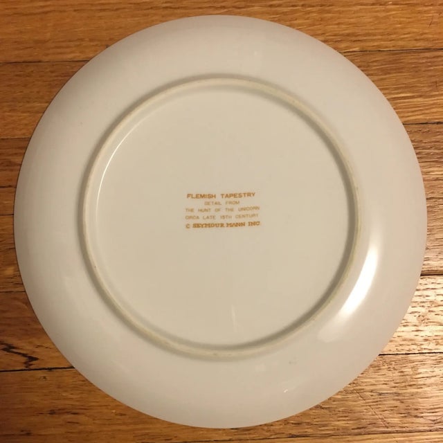 1970s Mid-Century Modern Seymour Mann "Hunt of the Unicorn" Salad Plates - Set of 8 For Sale In Detroit - Image 6 of 8