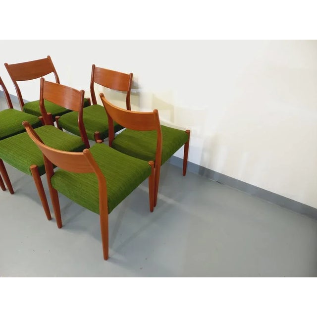 Vintage Scandinavian Chairs in Teak and Fabric by Cees Braakman, 1960s, Set of 6 For Sale - Image 9 of 13