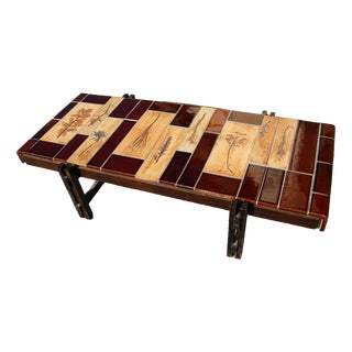 Les Herbiers Coffee Table by Roger Capron, 1960s For Sale
