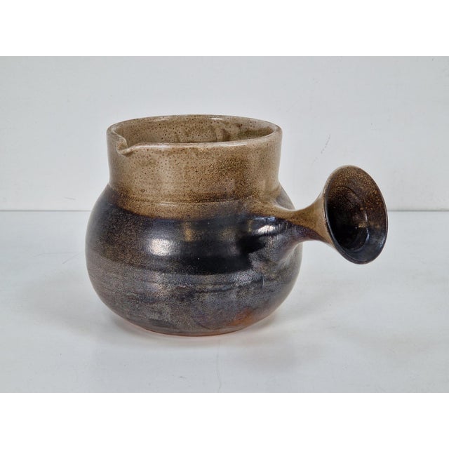Vintage Glazed Sandstone Jug by Roland Zobel for Atelier Les Cycladen, ​​France, 1970s For Sale - Image 6 of 11