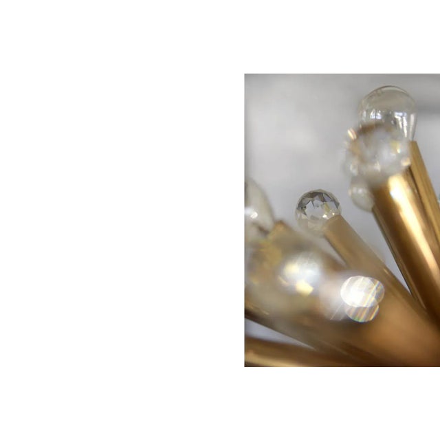 Gilt Brass Pendant Lamp with Swarovski Balls from Ernst Palme, 1960s For Sale - Image 13 of 18