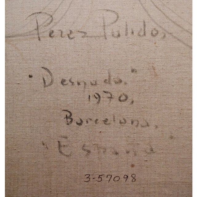 Adrián Pérez Pulido 1970 Nude Female by a Beach in Barcelona-OIl Painting For Sale - Image 10 of 11