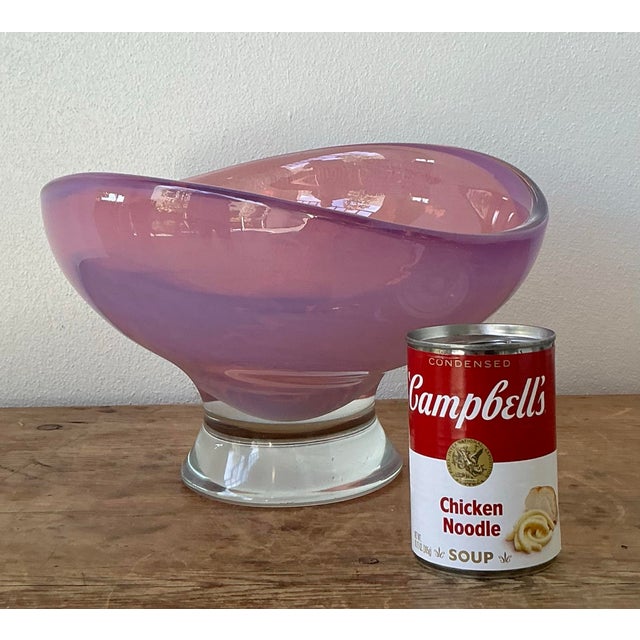 Vintage Boho Italian Art Glass Bowl After Murano For Sale - Image 10 of 12