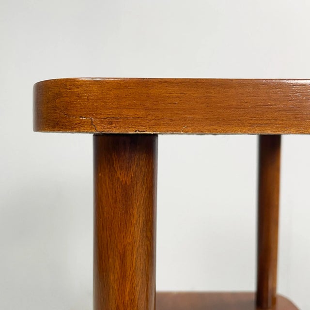 Mid-Century Modern Italian Double Shelf Coffee Table in Wood, 1950s For Sale - Image 6 of 12