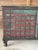 Early 20th Century-Anglo-Indian Painted Wood Cabinet With Iron Accents and Original Patina For Sale - Image 4 of 12