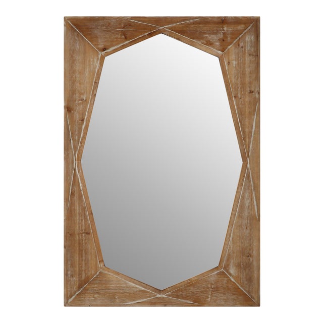 Marquise Natural Wood Mirror For Sale