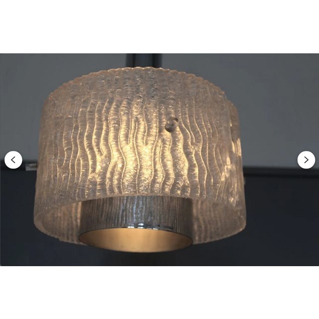 Mid-Century Modern Art Deco Style Murano Glass Pendant Light from Kalmar, 1980s For Sale - Image 9 of 11